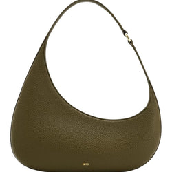 Harlee Leather Shoulder Bag - Dark Olive