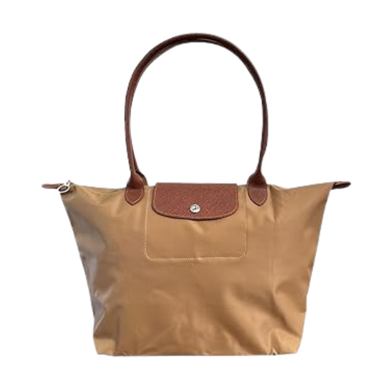 Martonix Nylon Canvas Brown Tote Leather Bag