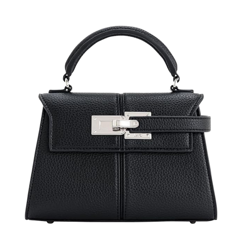 Martonix Elise Black Leather Top Handle Bag