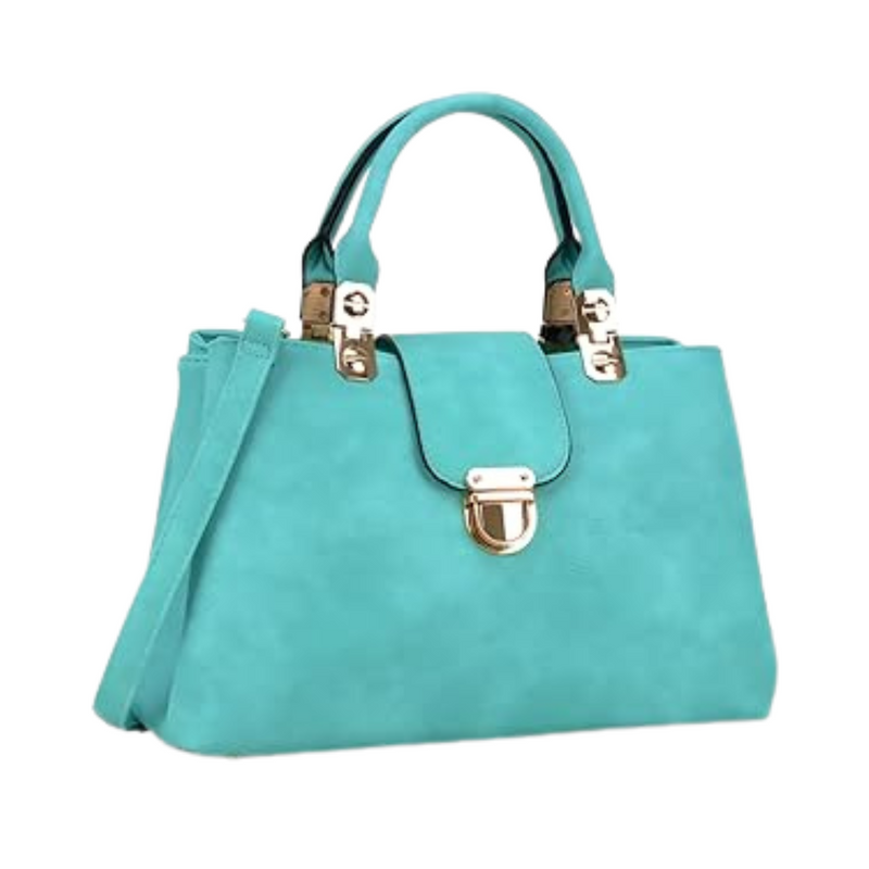 Martonix Vegan Turquoise Leather Satchel Bag