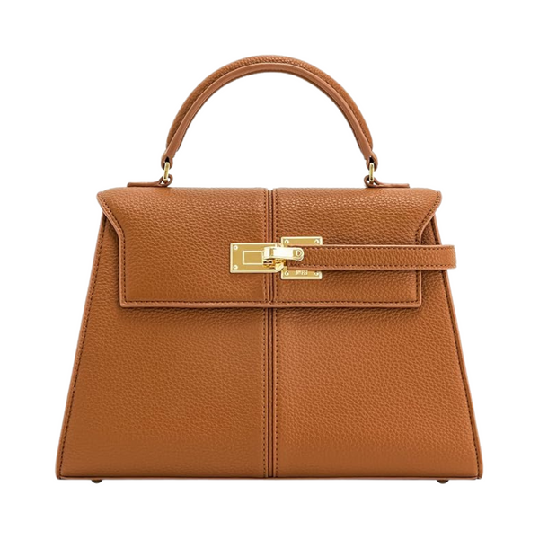 Martonix Elise Brown Leather Top Handle Bag