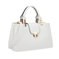 Martonix Vegan White Leather Satchel Bag