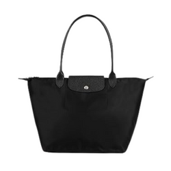 Martonix Nylon Canvas Black Tote Leather Bag