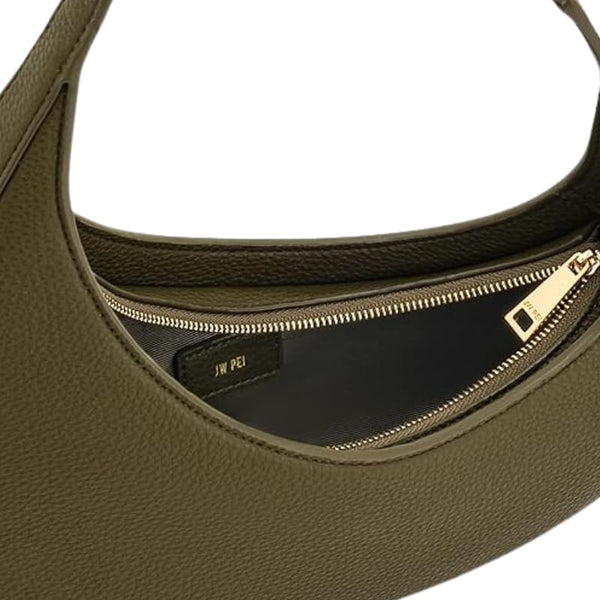 Harlee Leather Shoulder Bag - Dark Olive