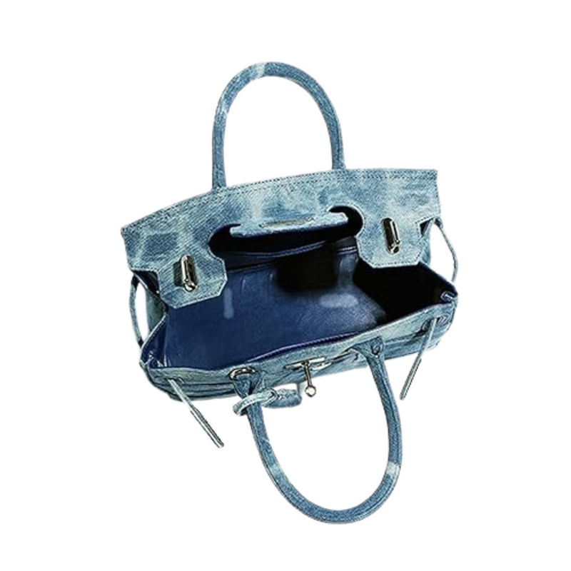 Martonix Large Denim Patchwork Bag