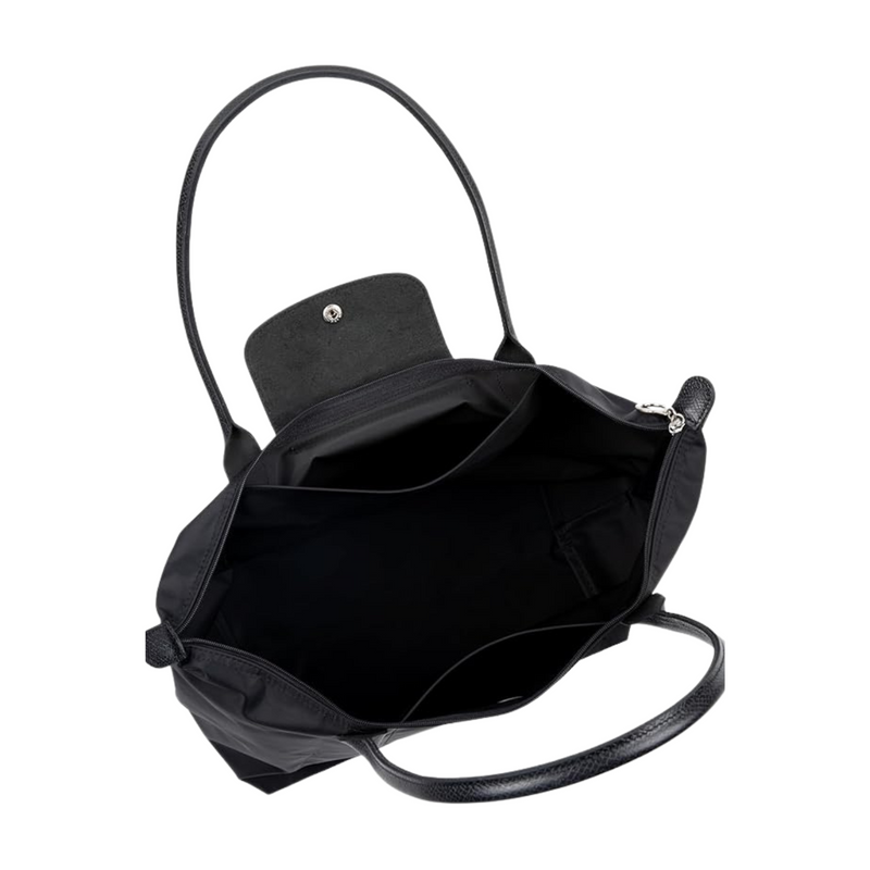 Martonix Nylon Canvas Black Tote Leather Bag