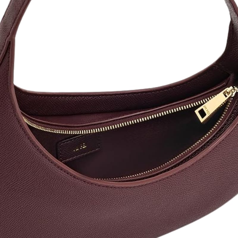 Harlee Leather Shoulder Bag - Claret