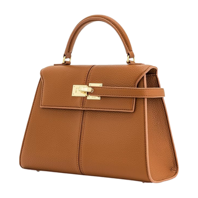 Martonix Elise Brown Leather Top Handle Bag