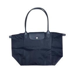 Martonix Nylon Canvas Blue Tote Leather Bag