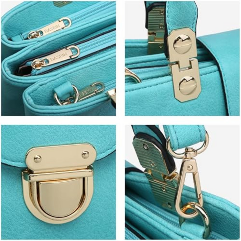 Martonix Vegan Turquoise Leather Satchel Bag