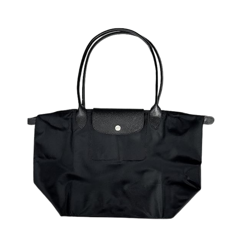 Martonix Nylon Canvas Black Tote Leather Bag