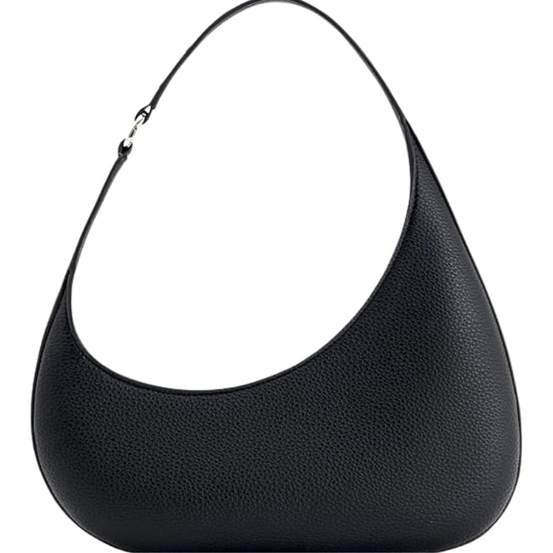 Harlee Leather Shoulder Bag - Black