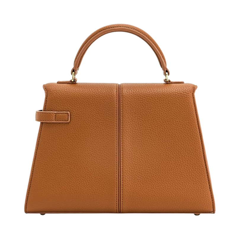 Martonix Elise Brown Leather Top Handle Bag