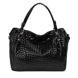 Christine Leather Crocodile Pattern Tote Bag