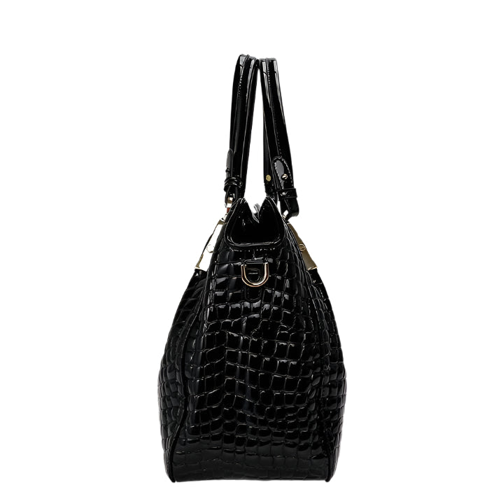 Christine Leather Crocodile Pattern Tote Bag