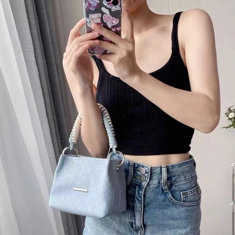 Ellie Denim Bucket Bag