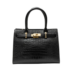 Marseille Leather Handbag - Black