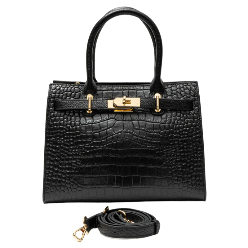 Marseille Leather Handbag - Black