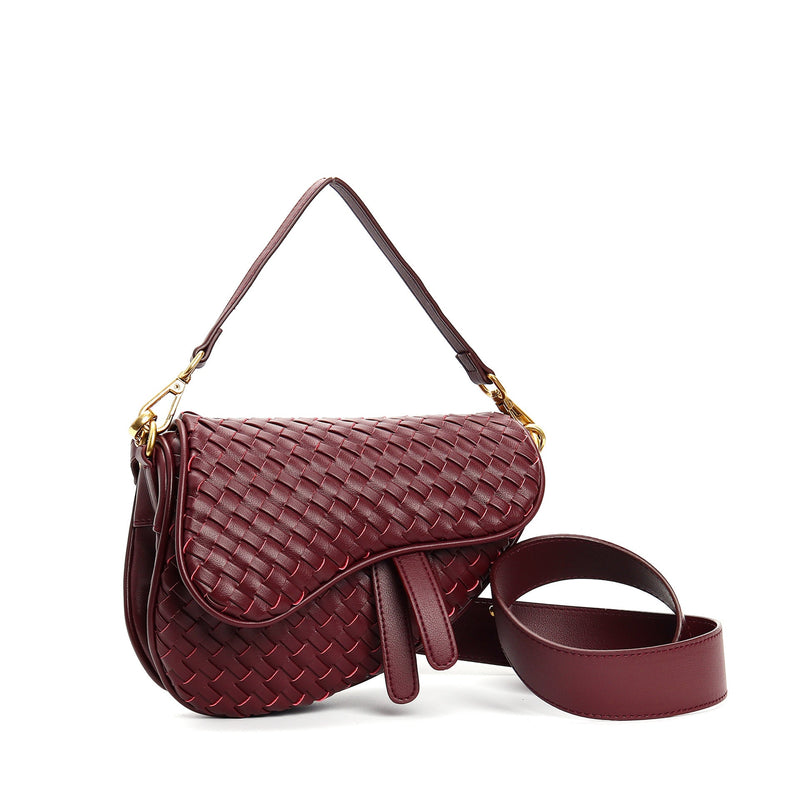 Madelyn Woven Saddle Bag