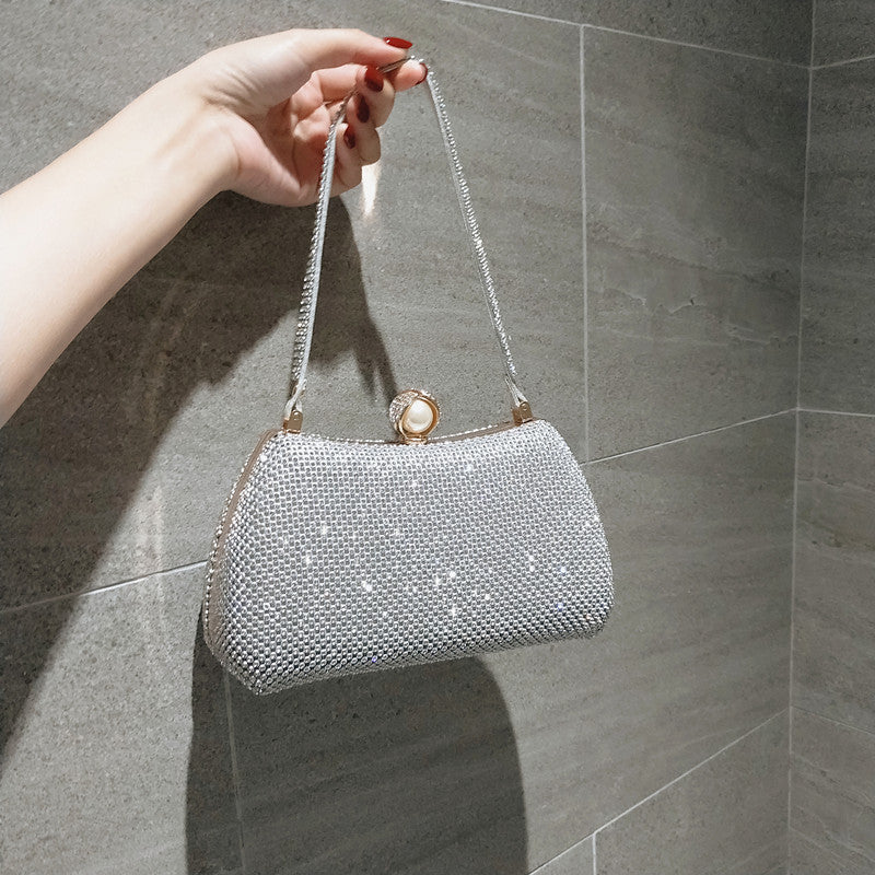 (CS) Vintage Rhinestones Glitter Handbag