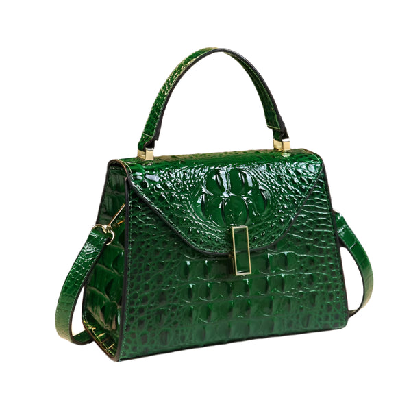 Luxury Leather Crocodile Crossbody Bag