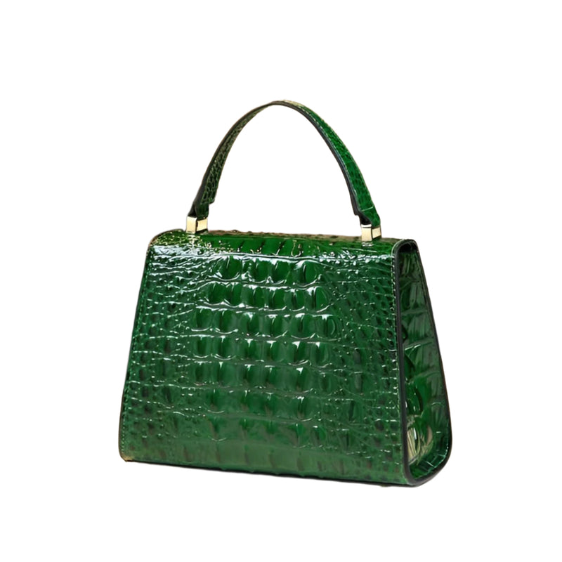 Luxury Leather Crocodile Crossbody Bag