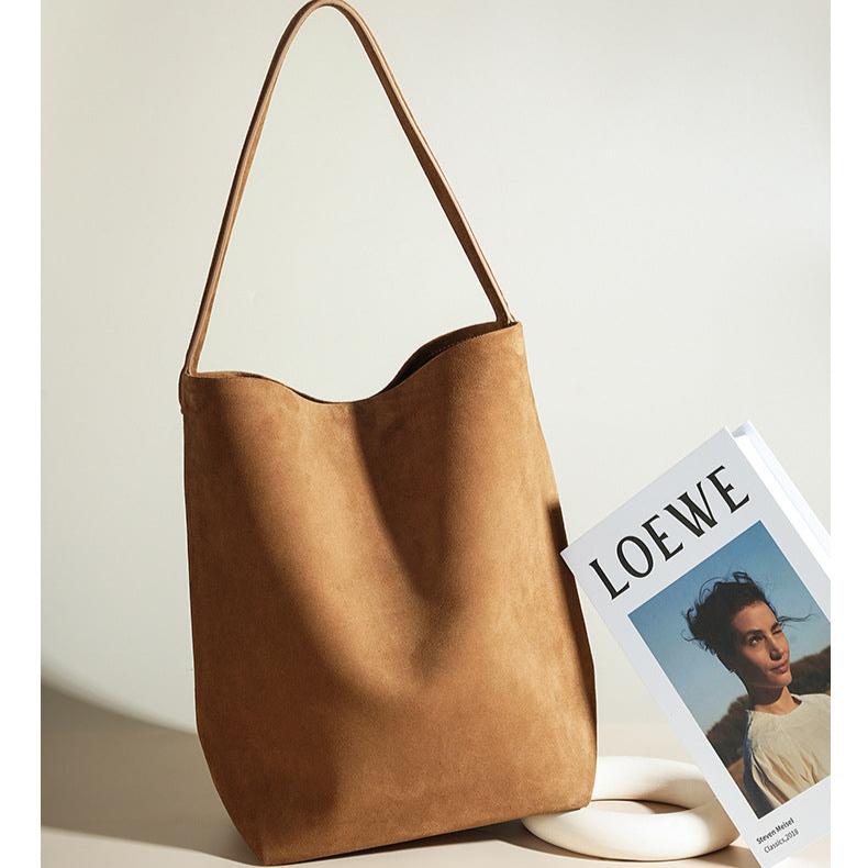 Sara Suede Shoulder Bag