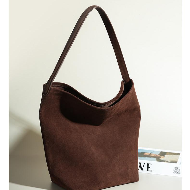 Sara Suede Shoulder Bag