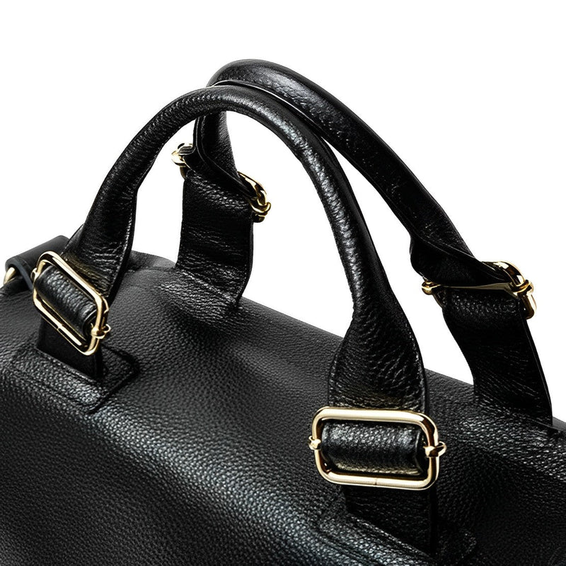 Martonix Leather Medium Tote Bag - Black