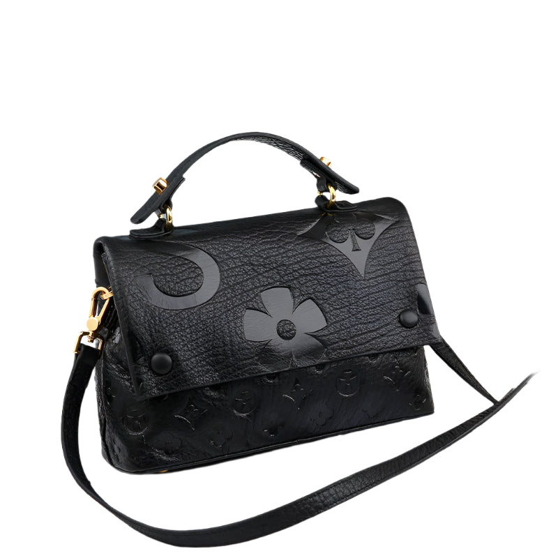 Fancy Cowhide Leather Crossbody Bag