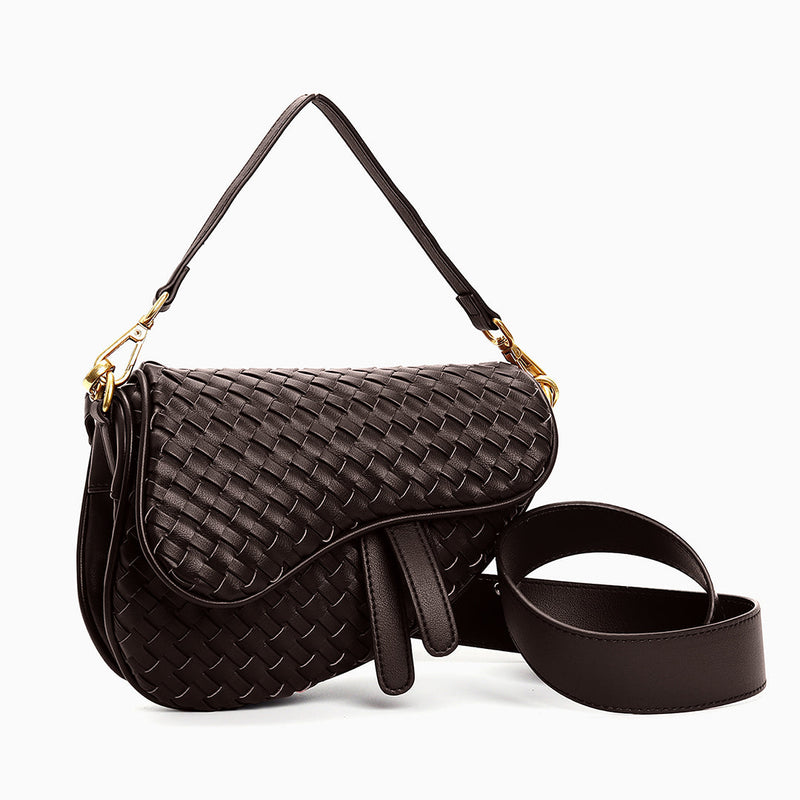 Madelyn Woven Saddle Bag